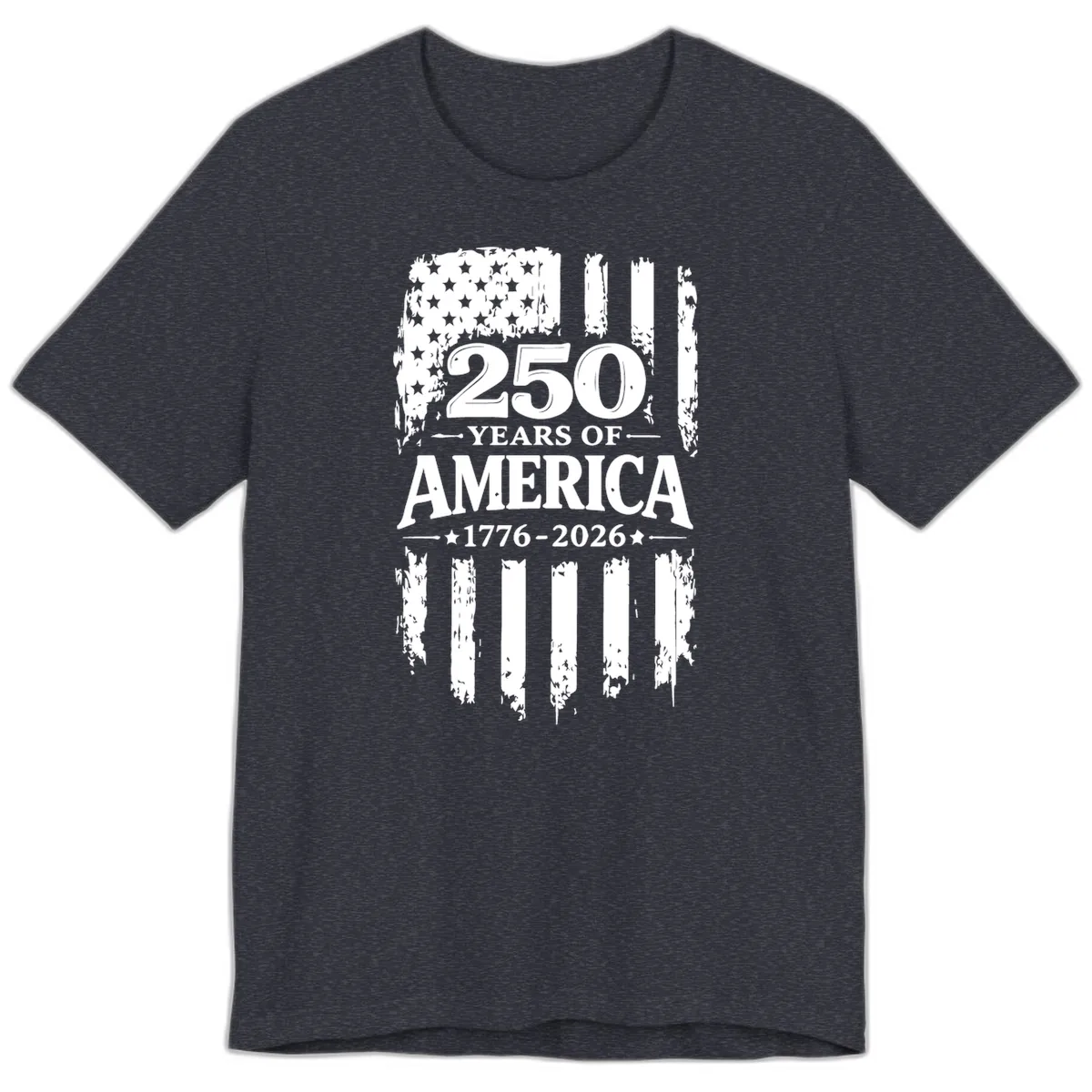 250 Years Of America Celebration Premium T-Shirt in Heather Navy