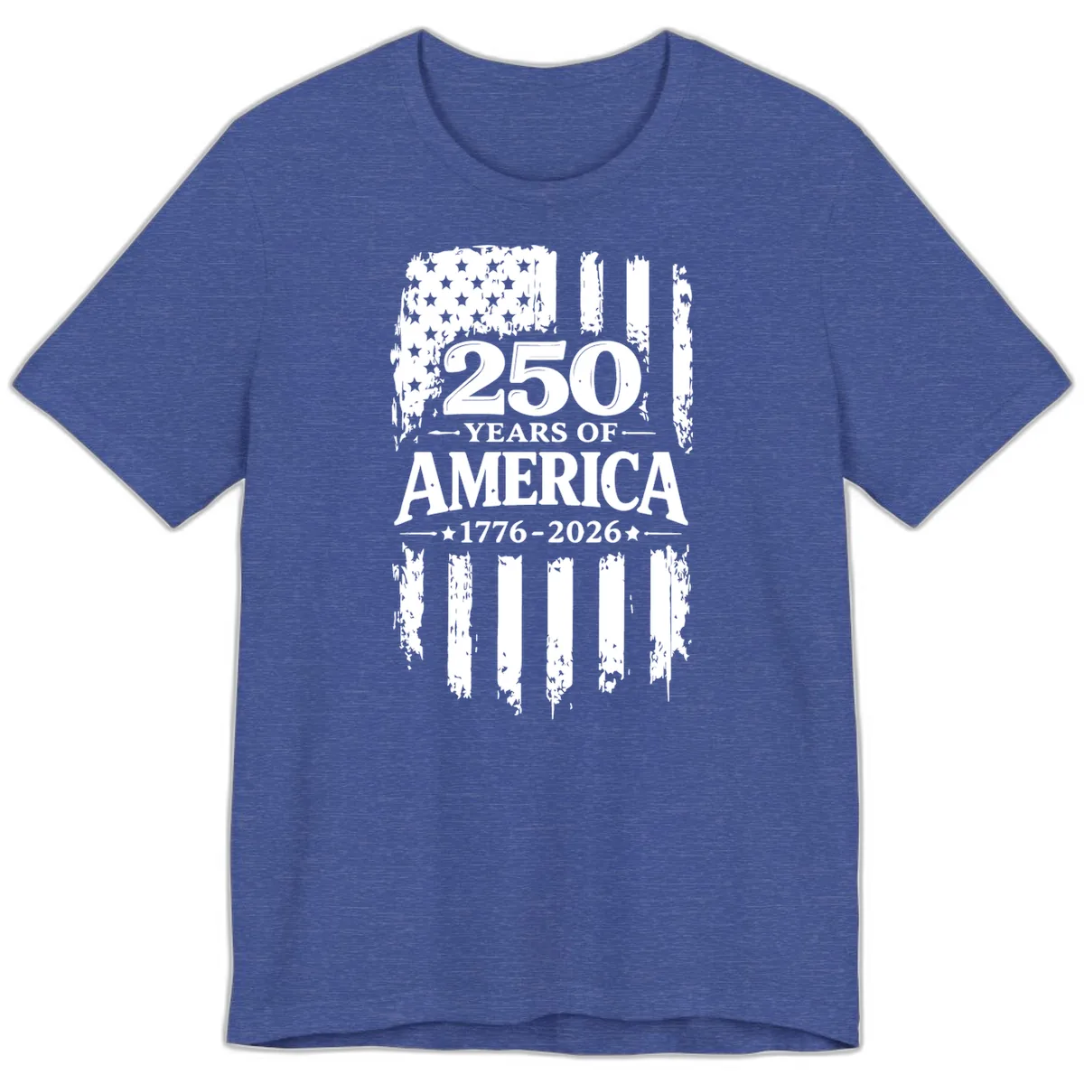 250 Years Of America Celebration Premium T-Shirt in Heather True Royal
