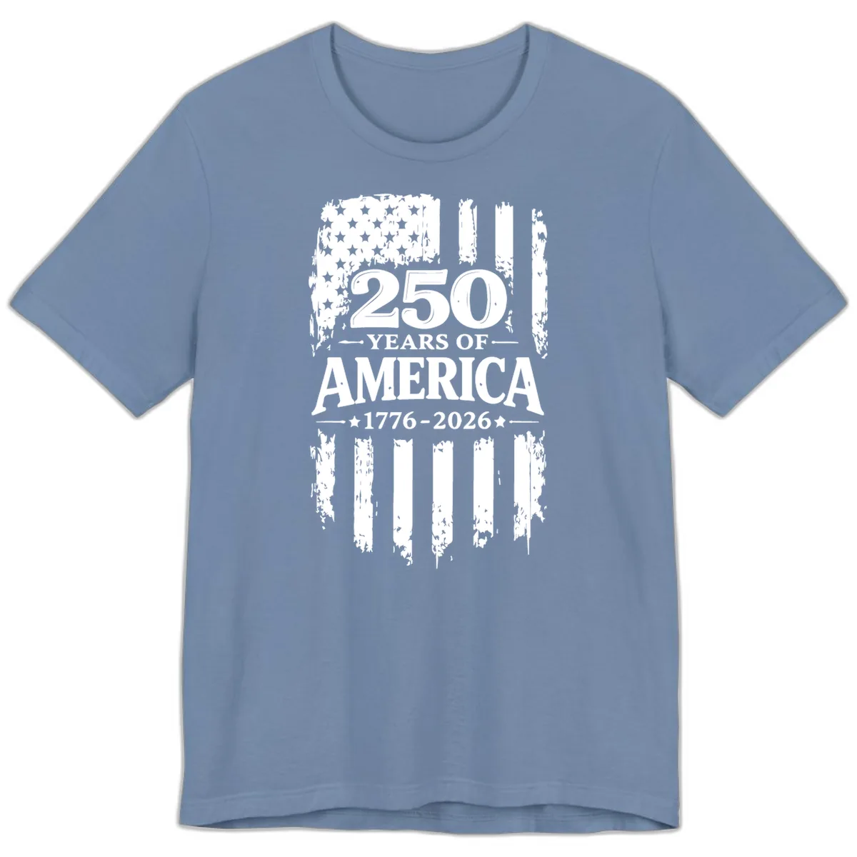 250 Years Of America Celebration Premium T-Shirt in Steel Blue
