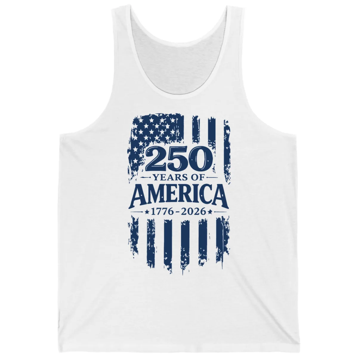 250 Years Of America Celebration Tank in White