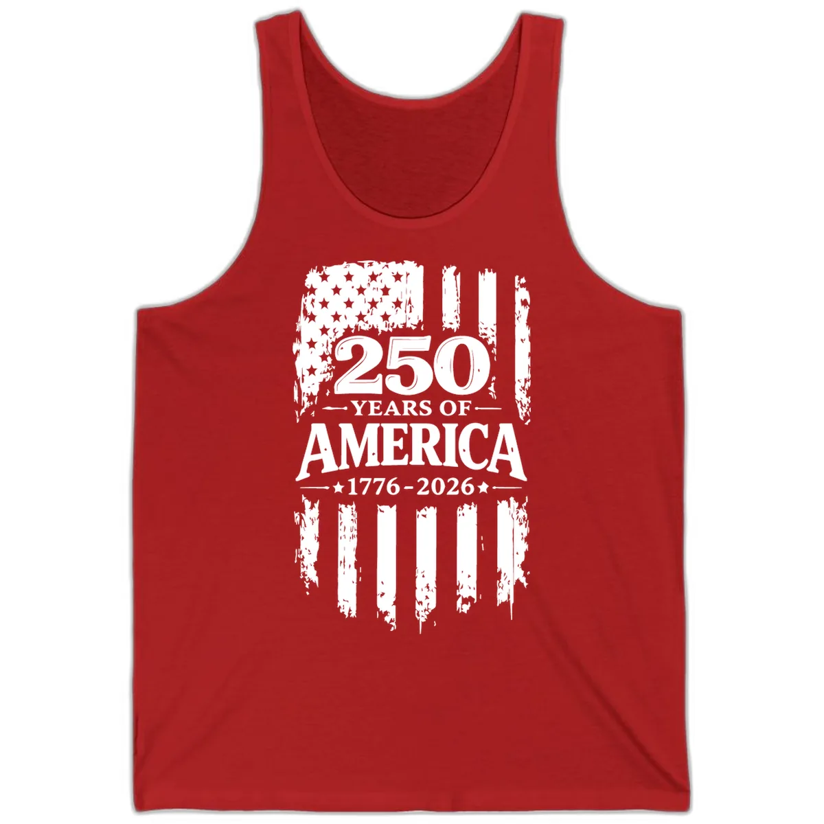 250 Years Of America Celebration Tank in Red