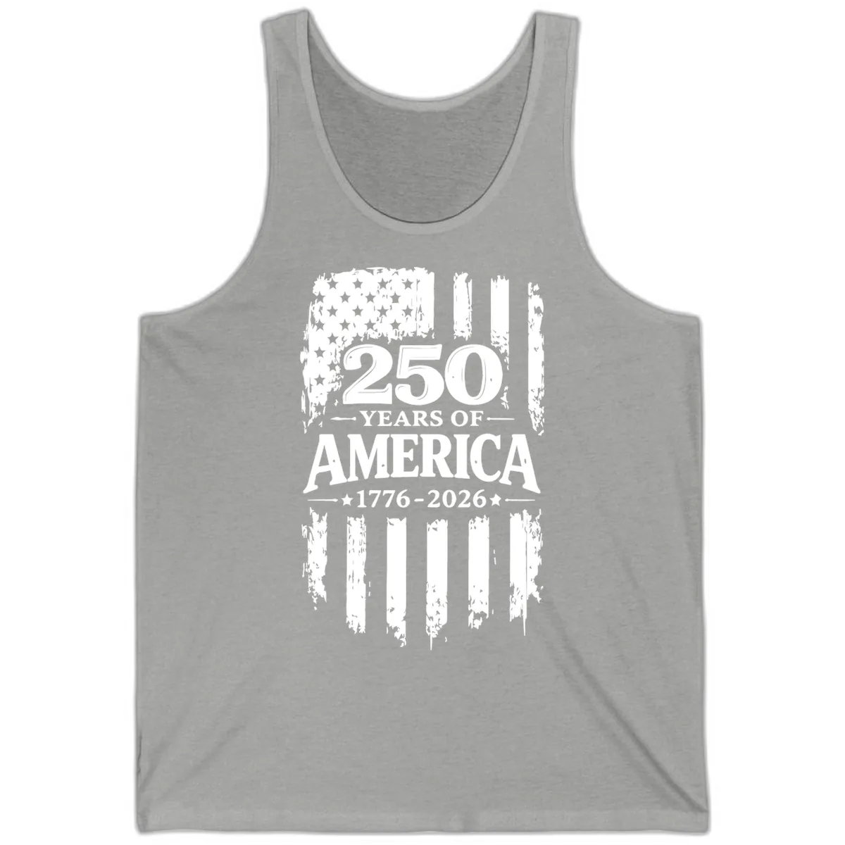 250 Years Of America Celebration Tank in Athletic Heather