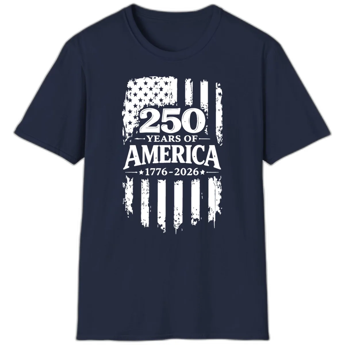 250 Years Of America Celebration T-Shirt in Navy