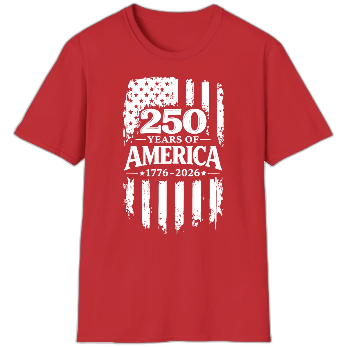 250 Years Of America Celebration T-Shirt in Red