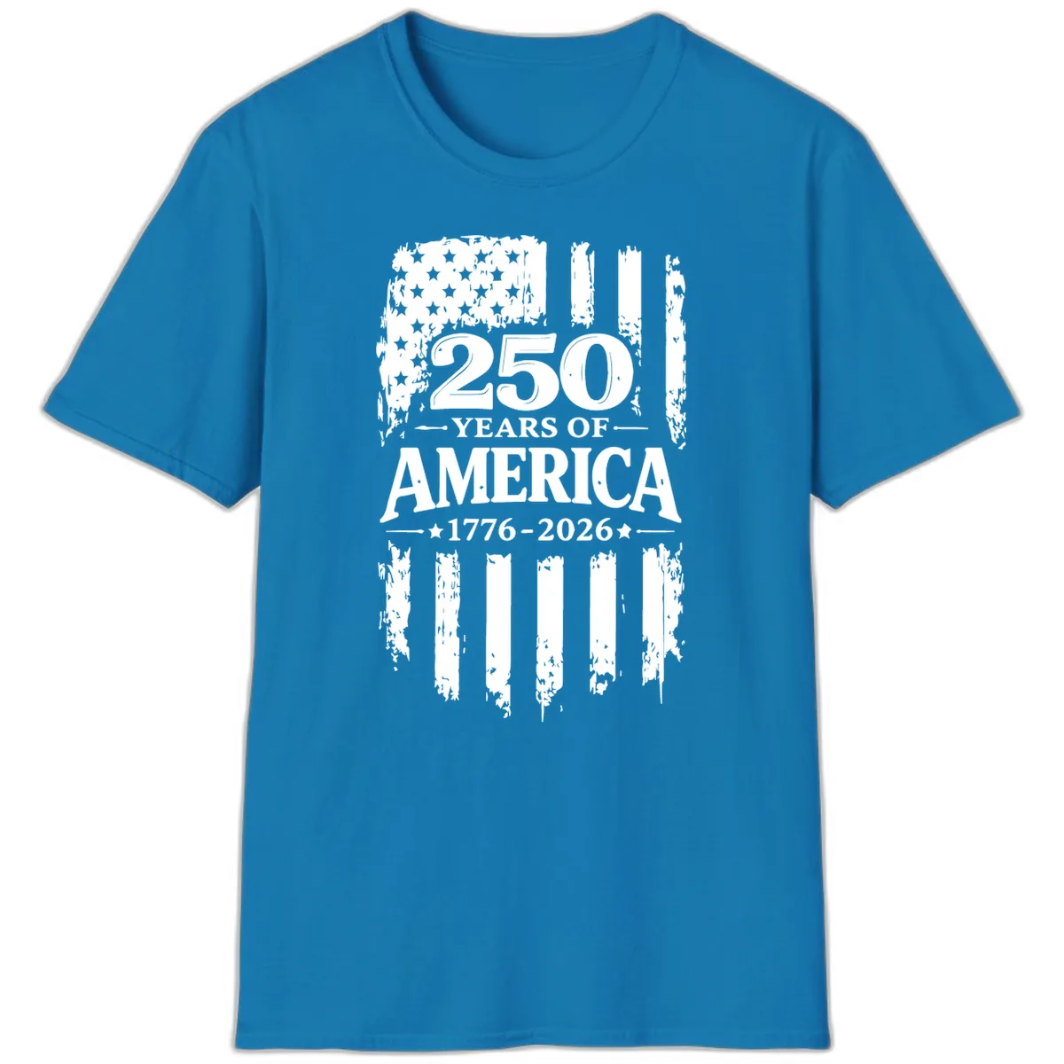 250 Years Of America Celebration T-Shirt in Sapphire
