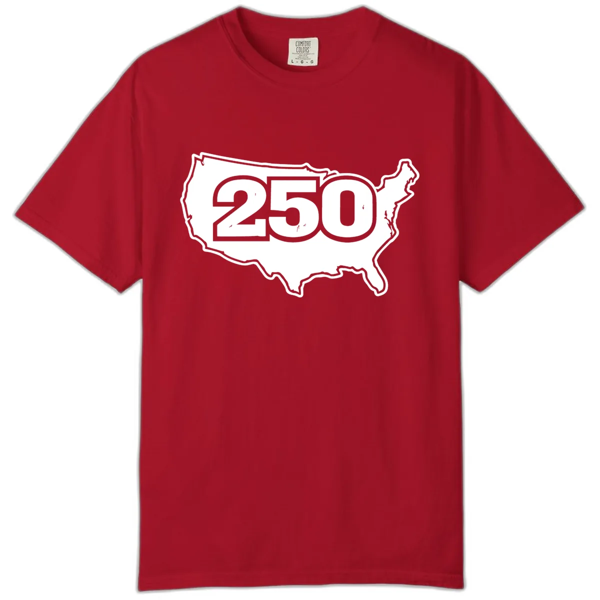 America 250th Anniversary Celebration Design Comfort Color in Red