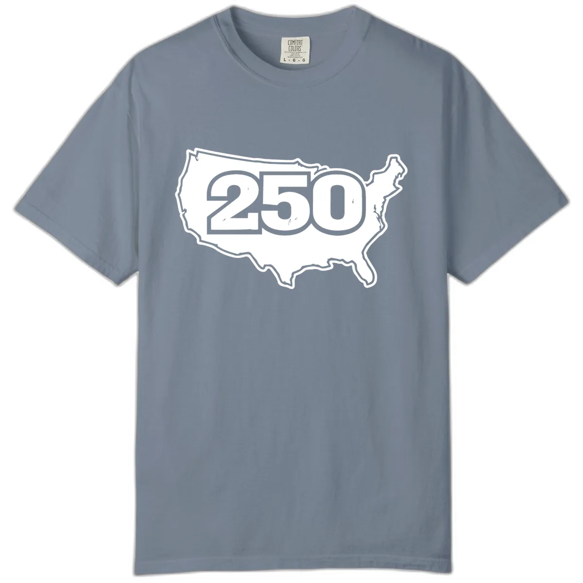 America 250th Anniversary Celebration Design Comfort Color in Blue Jean