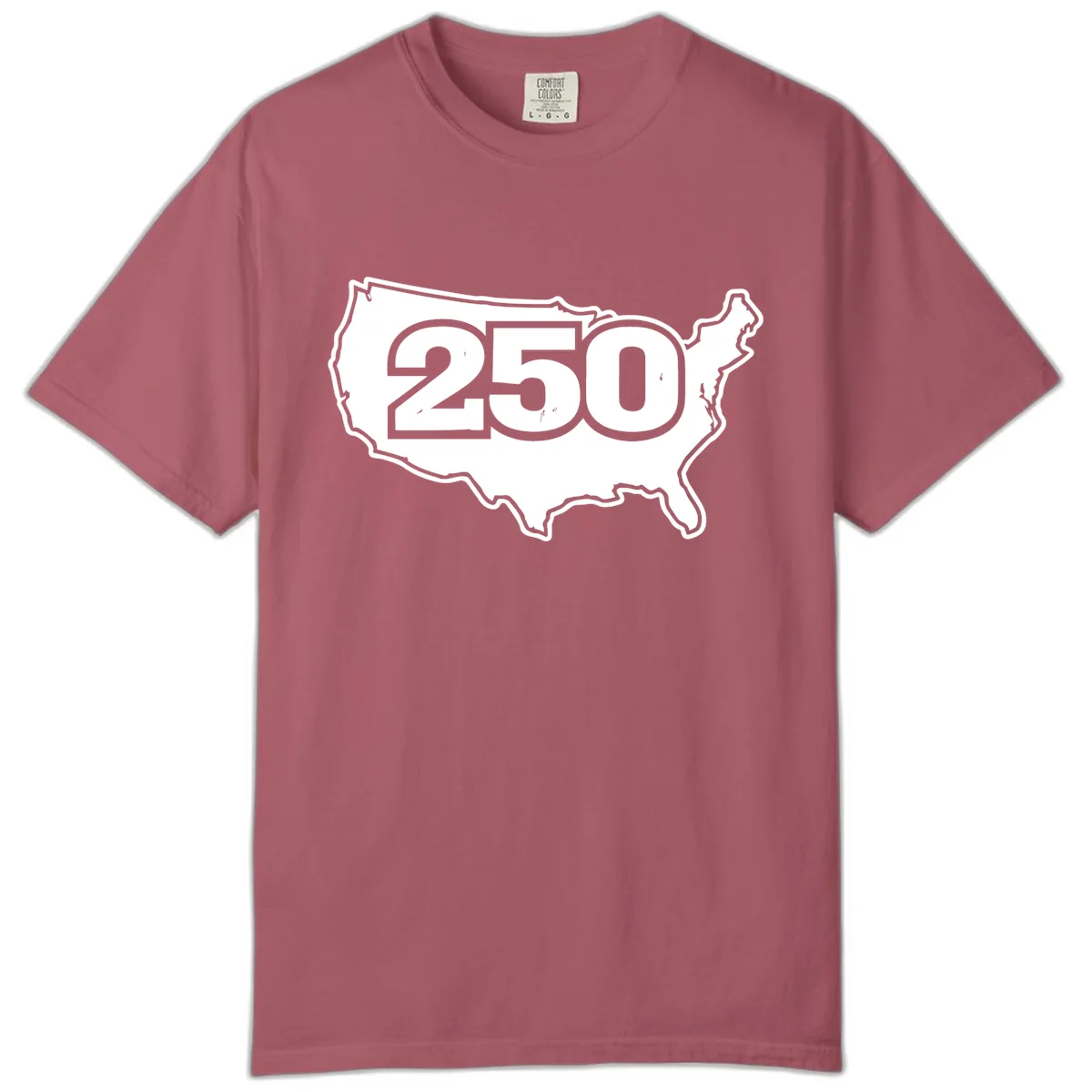 America 250th Anniversary Celebration Design Comfort Color in Crimson