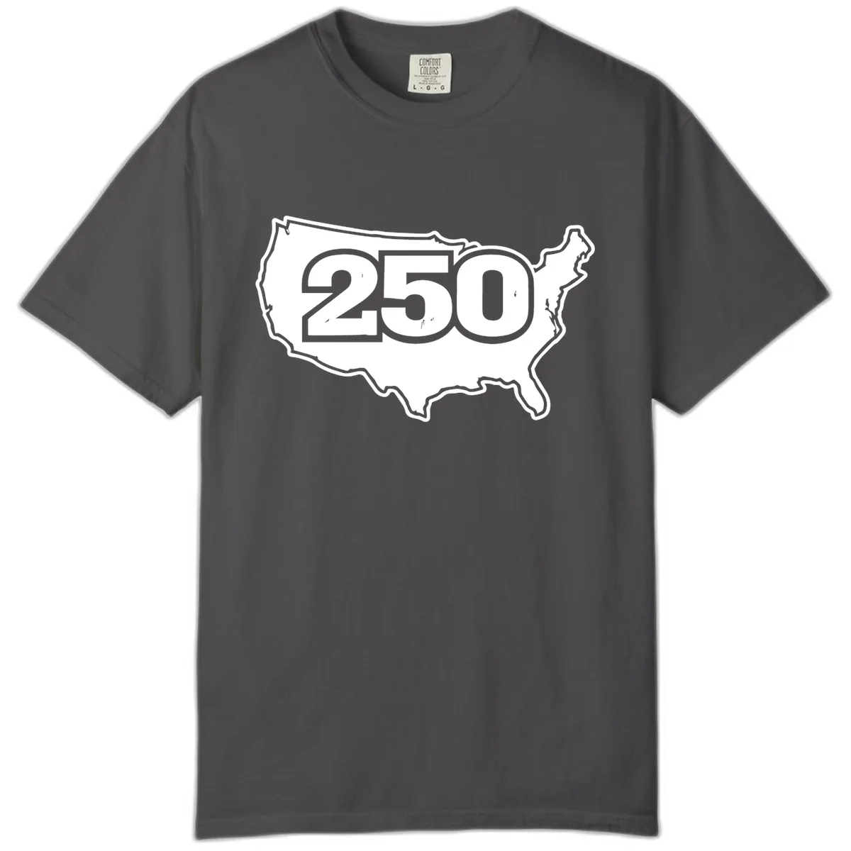 America 250th Anniversary Celebration Design Comfort Color in Graphite