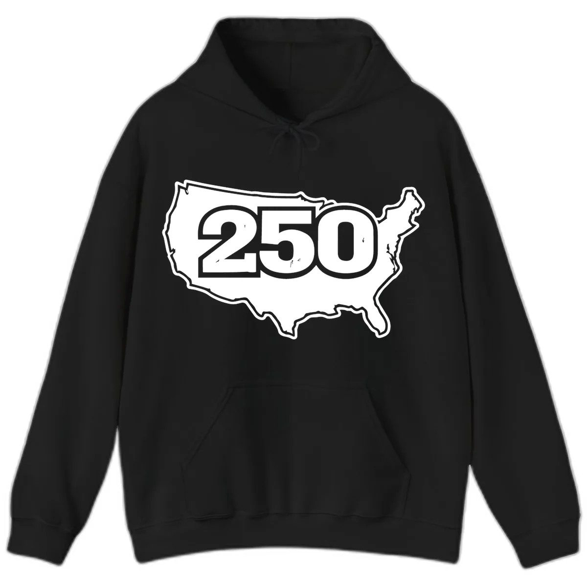 America 250th Anniversary Celebration Design Hoodie in Black