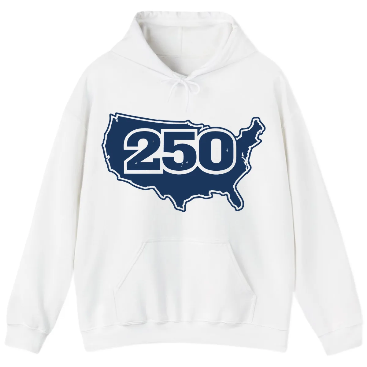 America 250th Anniversary Celebration Design Hoodie in White