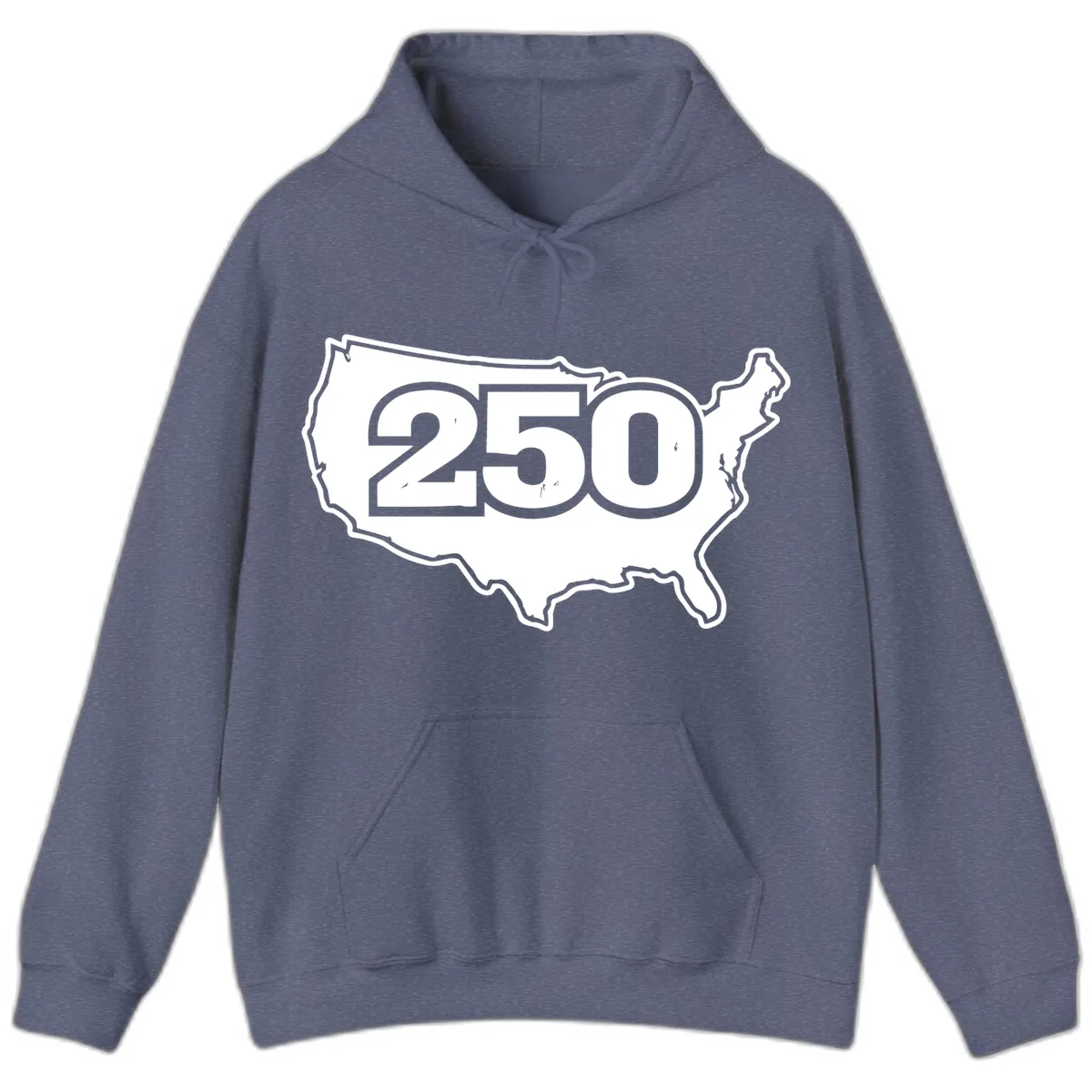 America 250th Anniversary Celebration Design Hoodie in Heather Navy