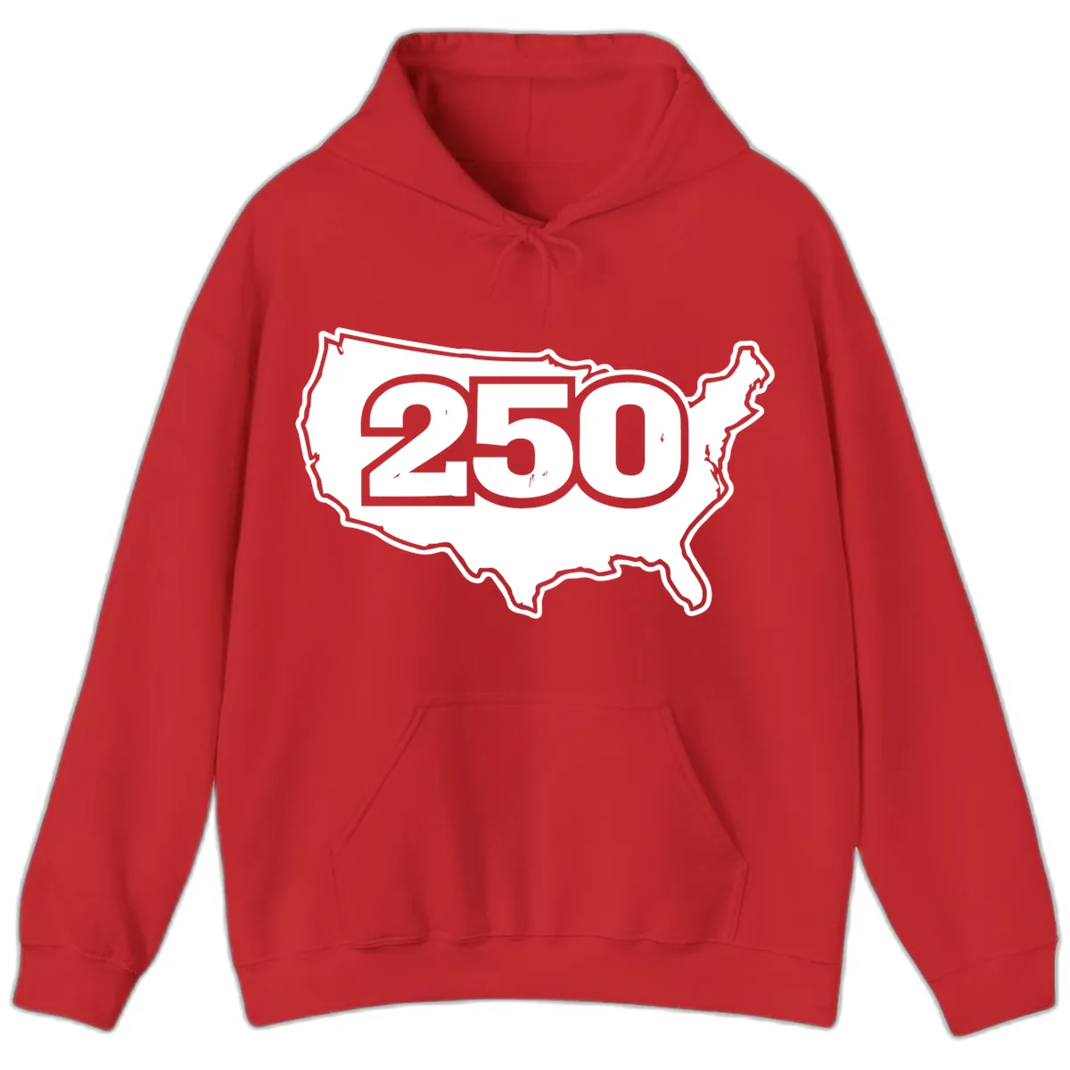 America 250th Anniversary Celebration Design Hoodie in Red