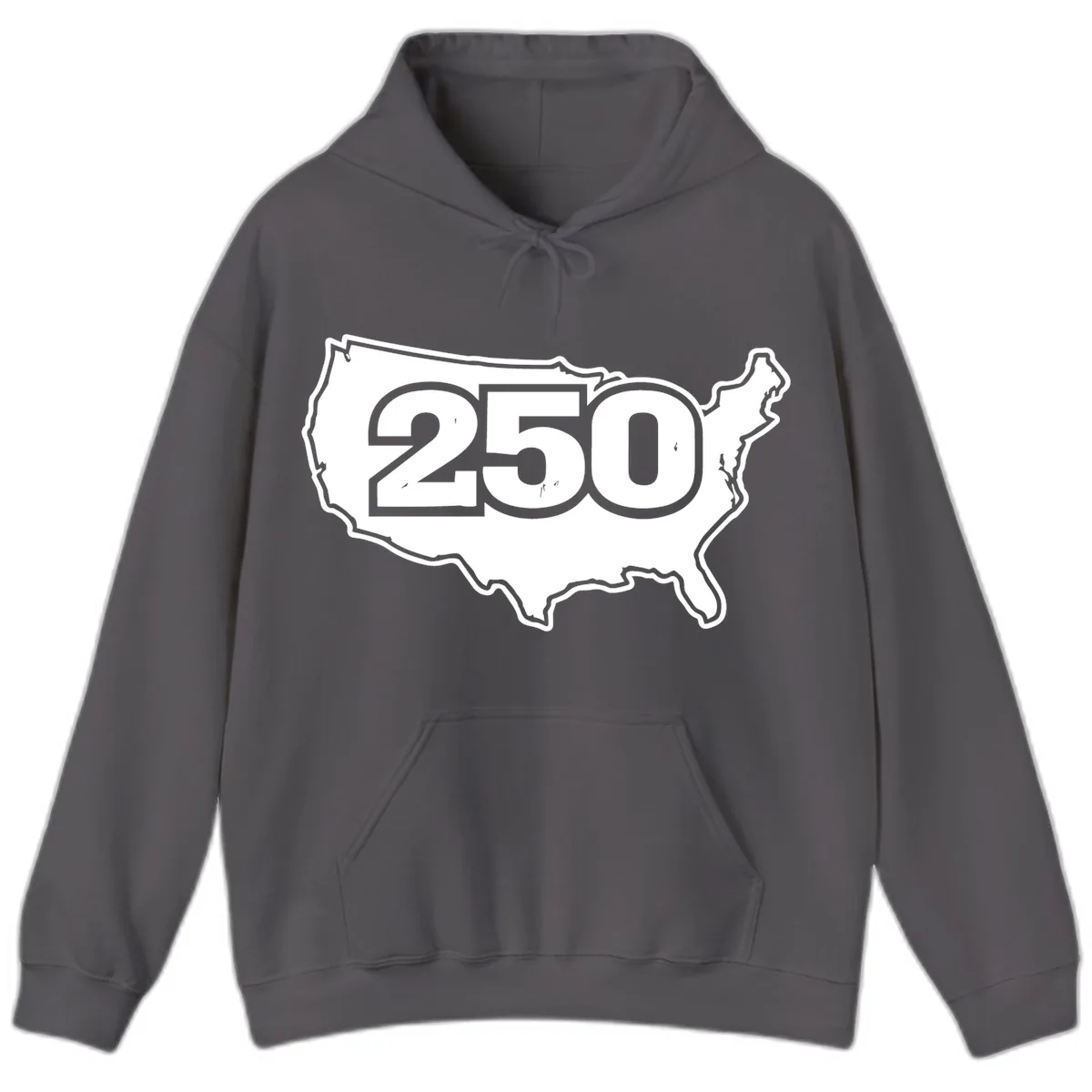 America 250th Anniversary Celebration Design Hoodie in Charcoal