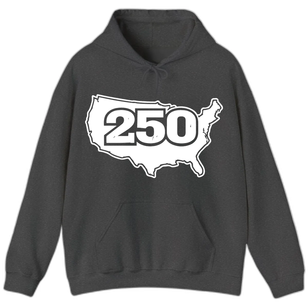 America 250th Anniversary Celebration Design Hoodie in Dark Heather