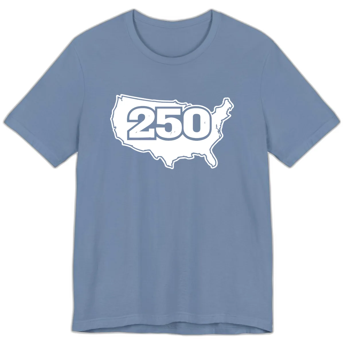 America 250th Anniversary Celebration Design Premium T-Shirt in Steel Blue