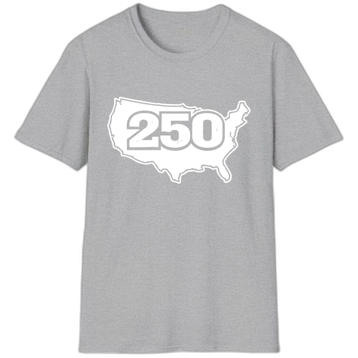 America 250th Anniversary Celebration Design T-Shirt in Sport Grey