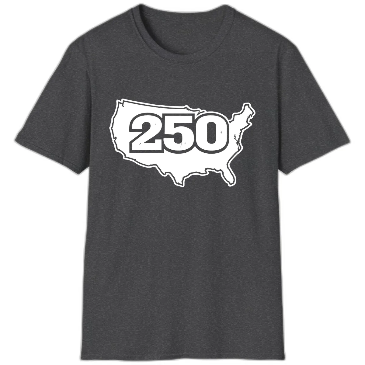 America 250th Anniversary Celebration Design T-Shirt in Dark Heather