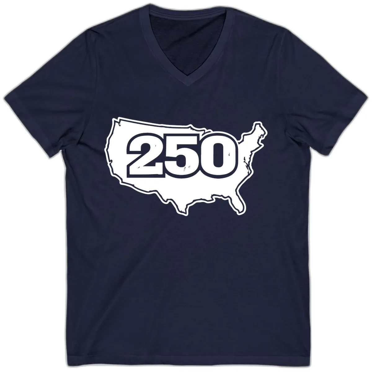 America 250th Anniversary Celebration Design V-Neck in Navy
