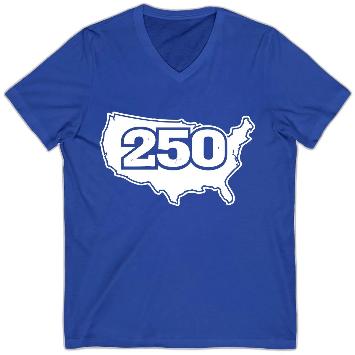America 250th Anniversary Celebration Design V-Neck in True Royal