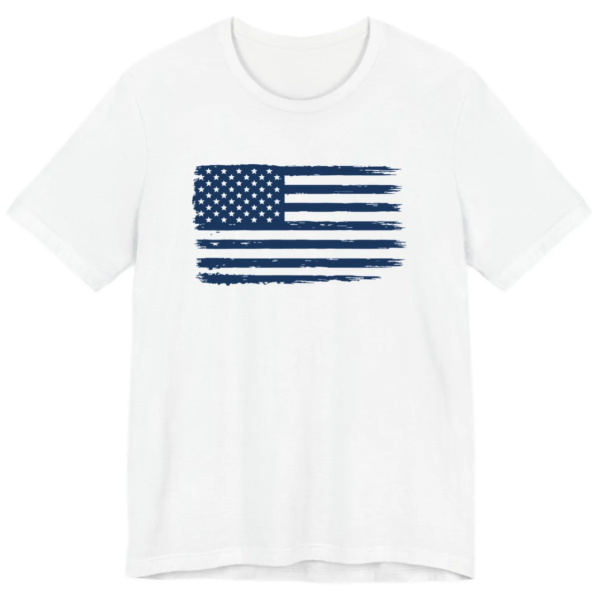 Distressed American Flag Celebration Premium T-Shirt in White