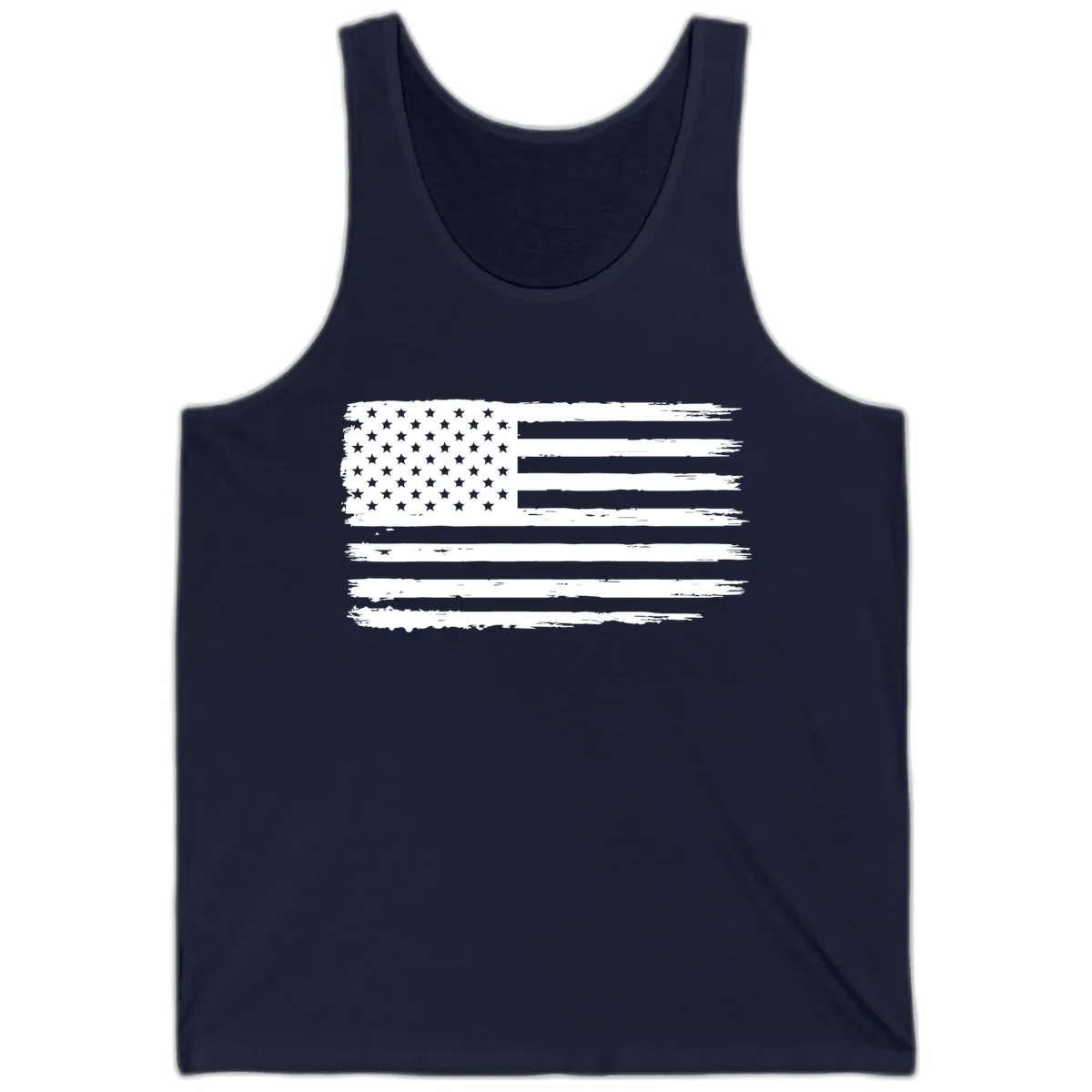 Distressed American Flag Celebration Tank in Navy
