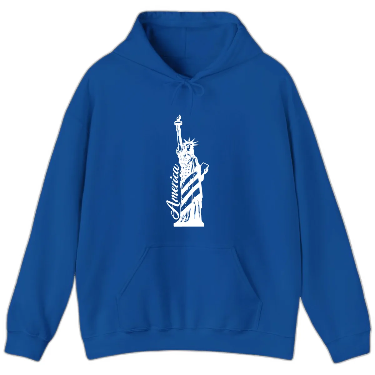 Statue Of Liberty America Celebration Hoodie in Royal