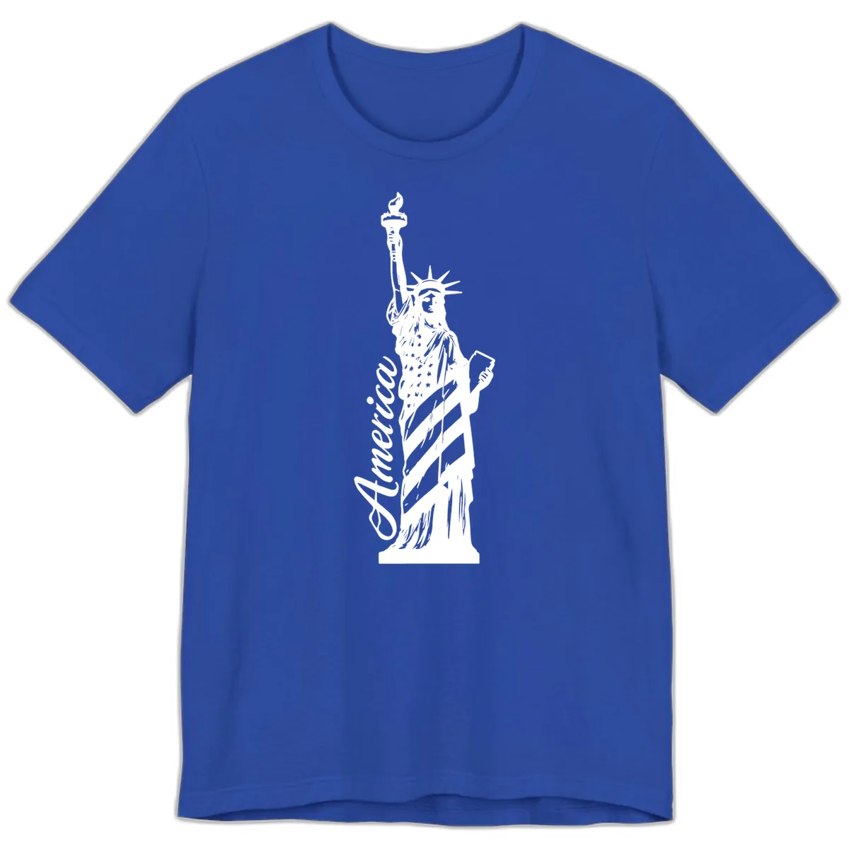 Statue Of Liberty America Celebration Premium T-Shirt in True Royal