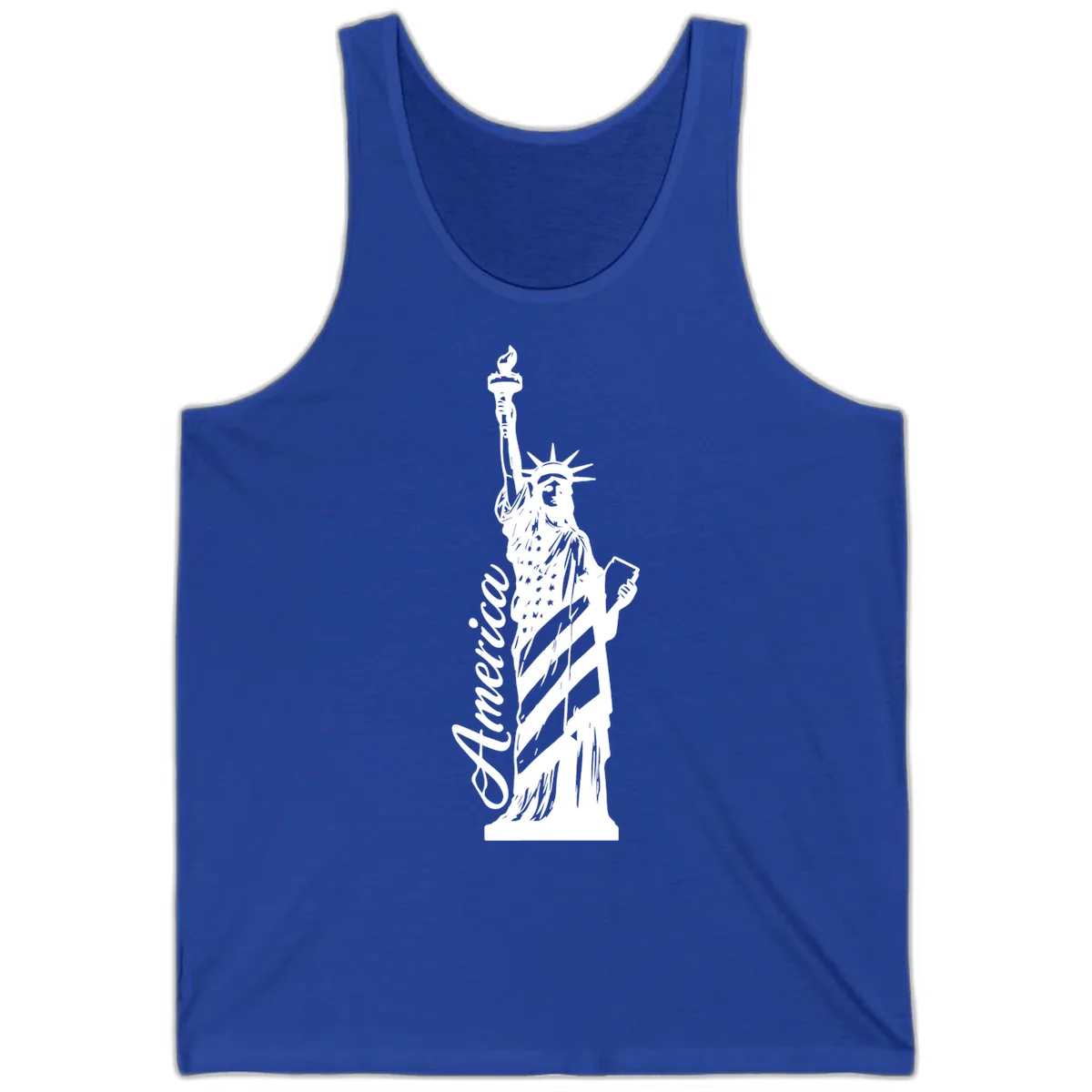 Statue Of Liberty America Celebration Tank in True Royal
