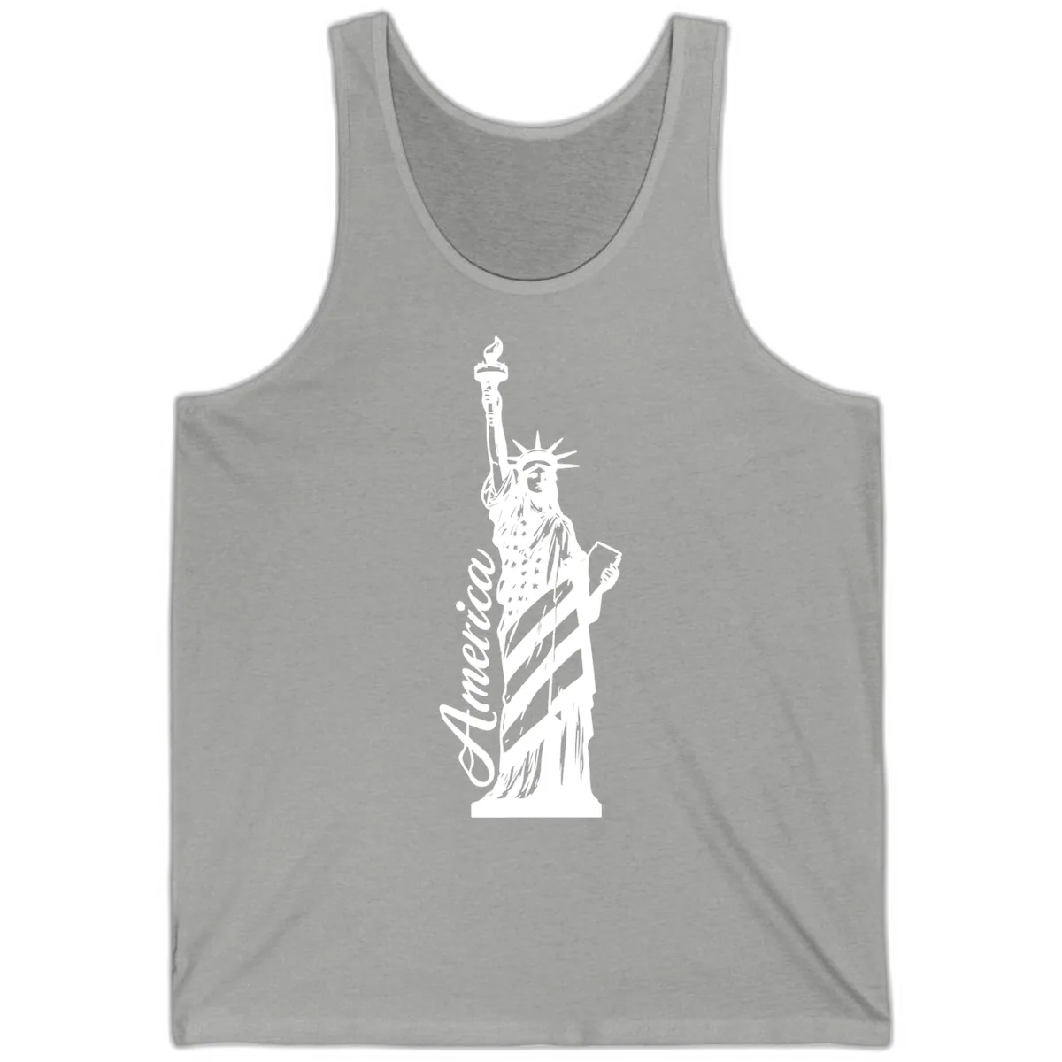 Statue Of Liberty America Celebration Tank in Athletic Heather
