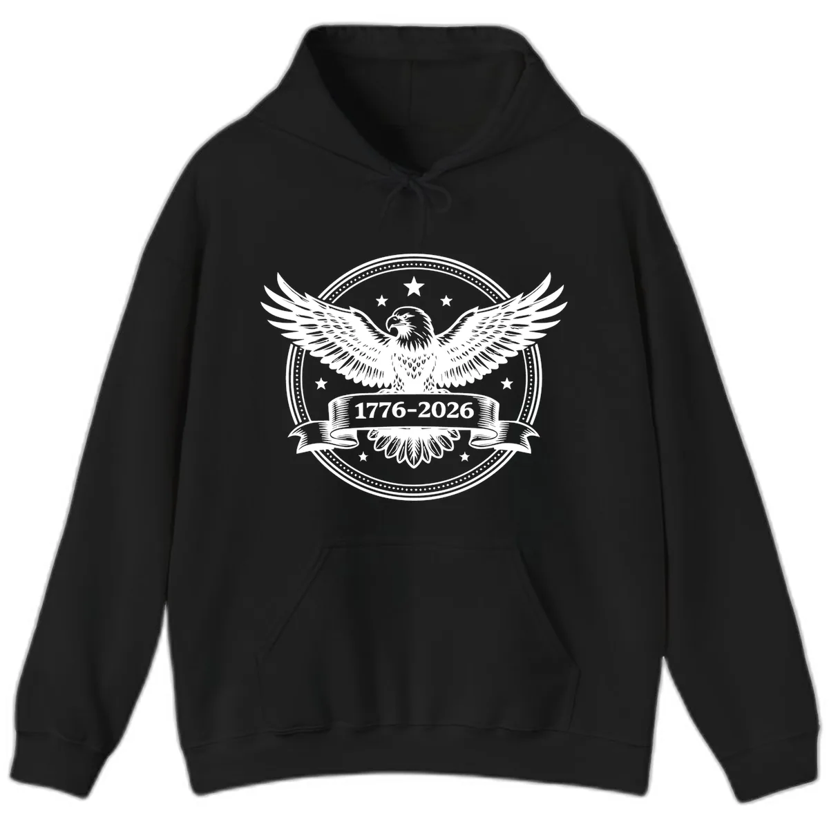 America's 250th Anniversary Eagle Hoodie in Black
