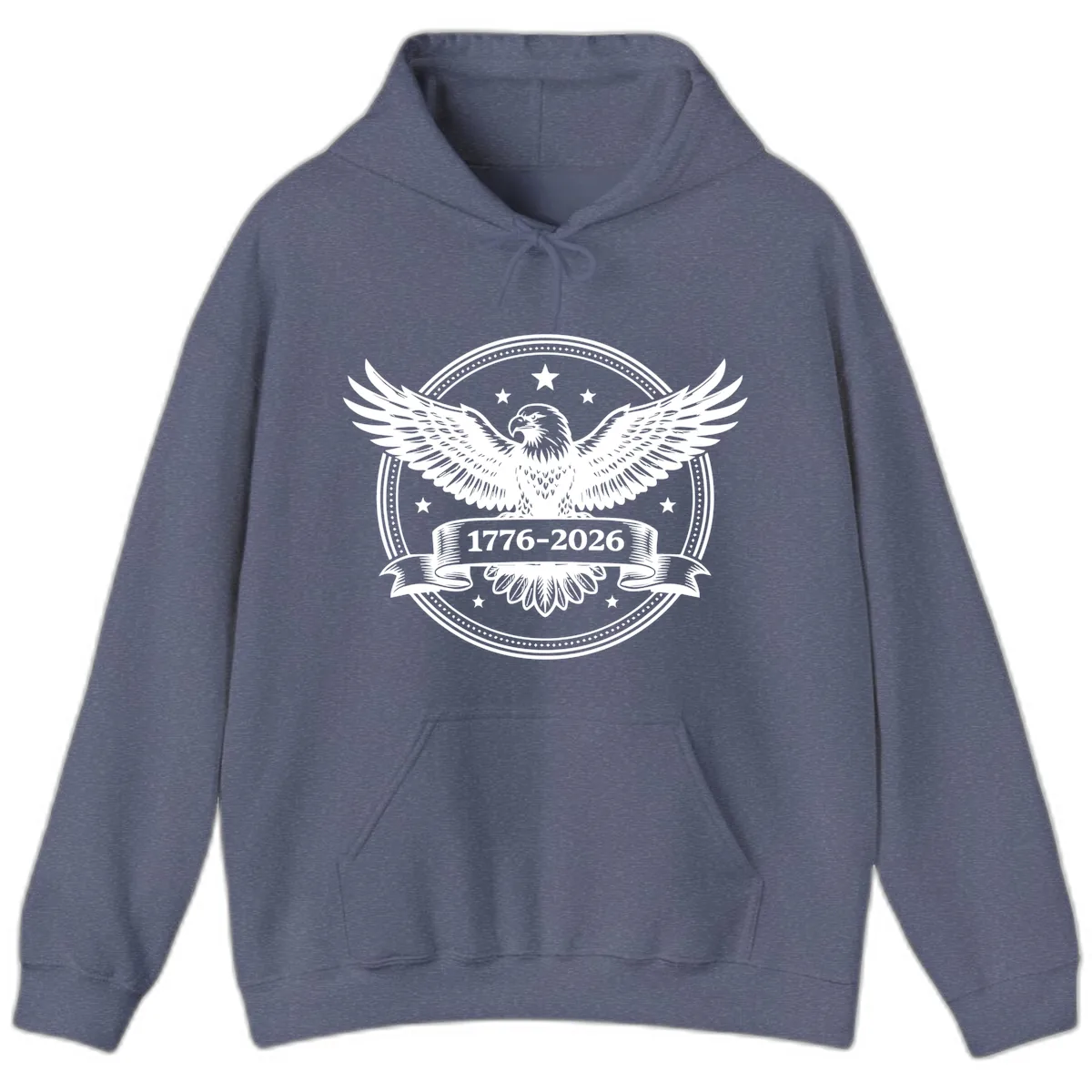 America's 250th Anniversary Eagle Hoodie in Heather Navy
