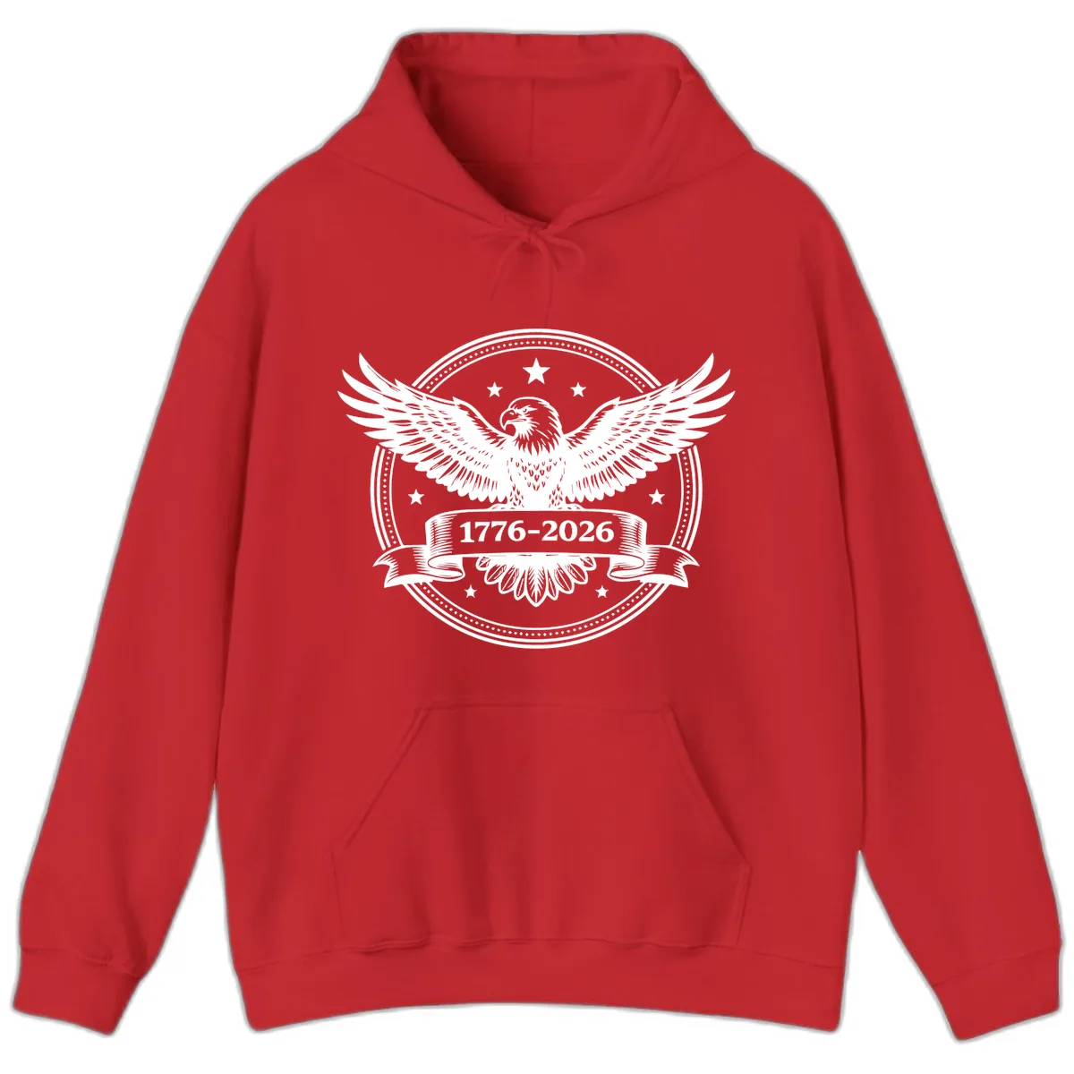 America's 250th Anniversary Eagle Hoodie in Red