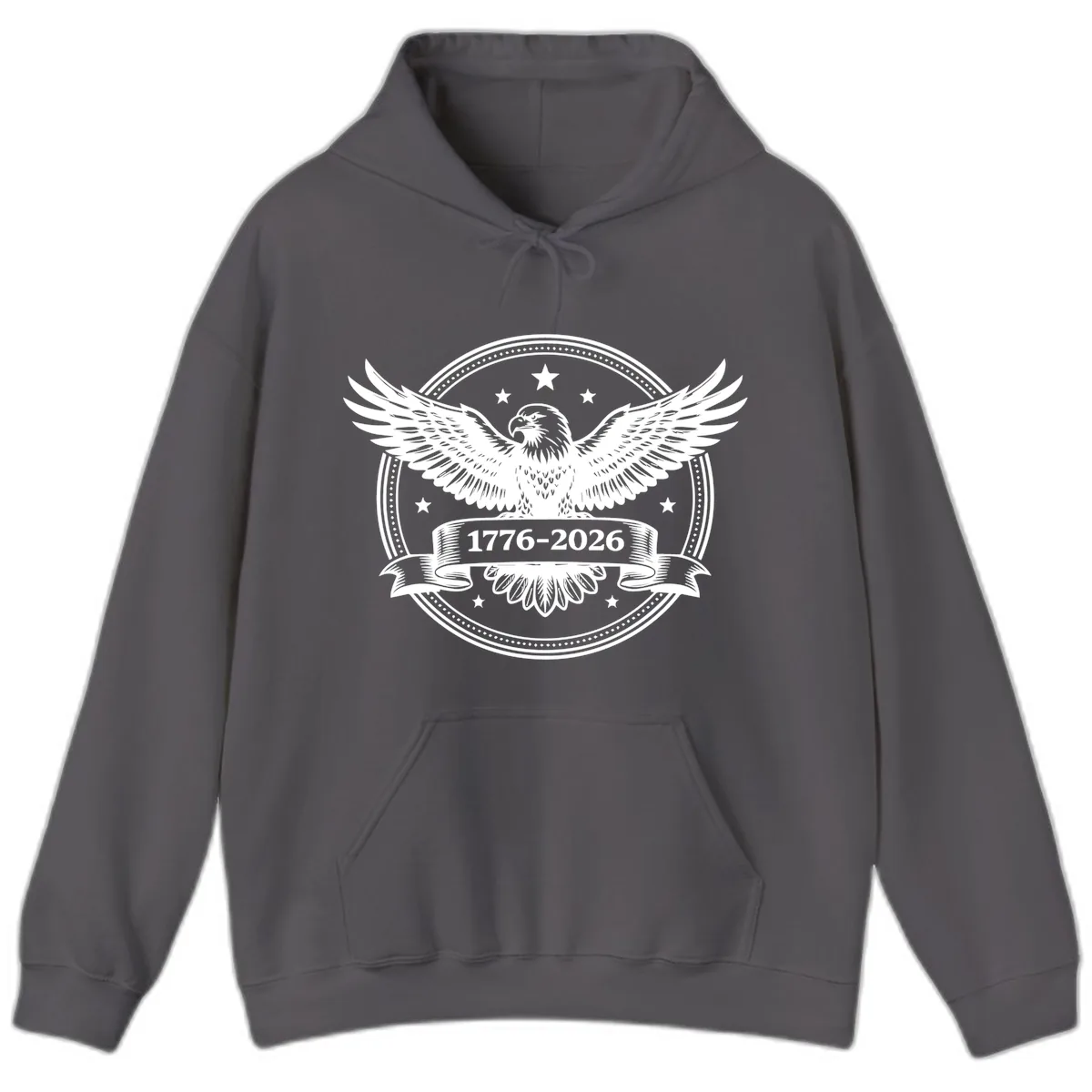 America's 250th Anniversary Eagle Hoodie in Charcoal