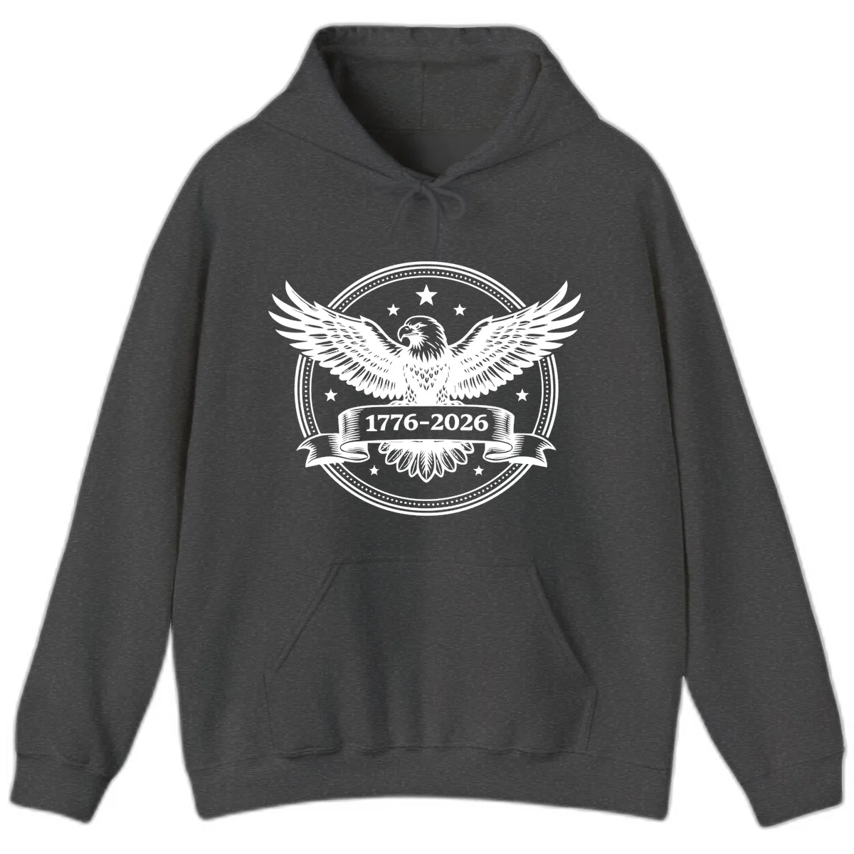 America's 250th Anniversary Eagle Hoodie in Dark Heather