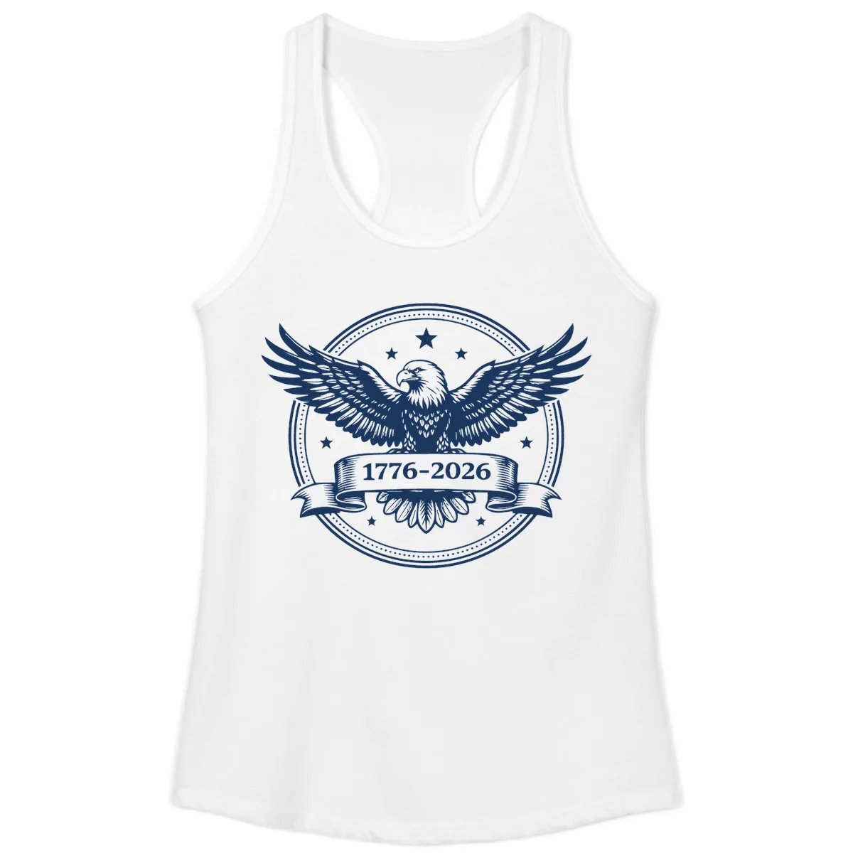 America's 250th Anniversary Eagle Ladies Tank in White