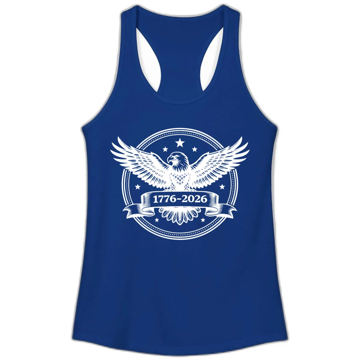 America's 250th Anniversary Eagle Ladies Tank in Solid Royal
