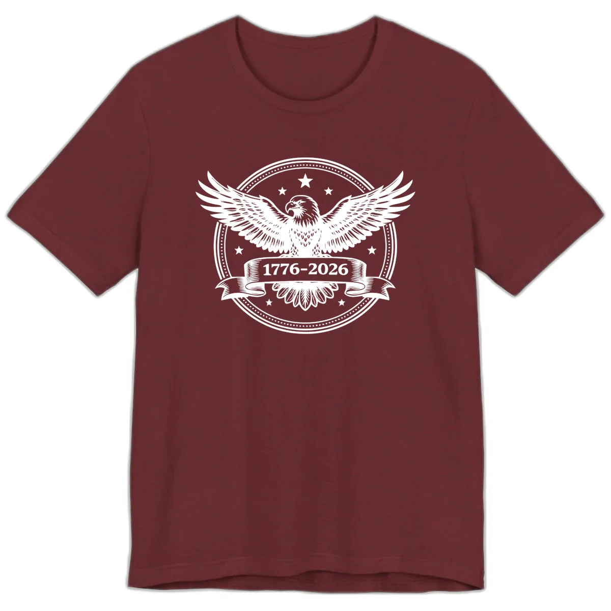 America's 250th Anniversary Eagle Premium T-Shirt in Heather Cardinal