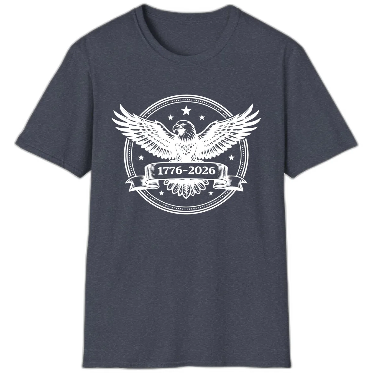 America's 250th Anniversary Eagle T-Shirt in Heather Navy
