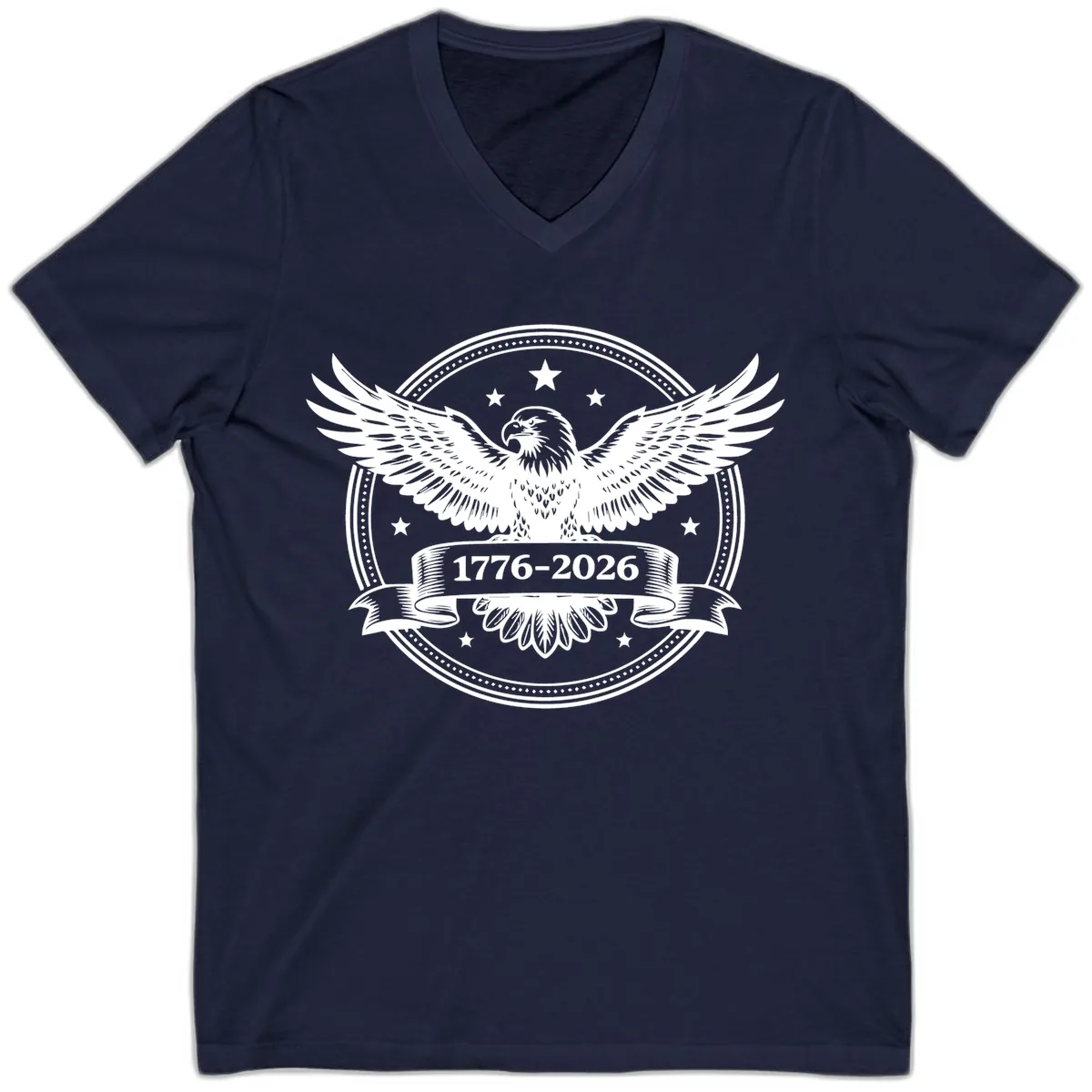 America's 250th Anniversary Eagle V-Neck in Navy