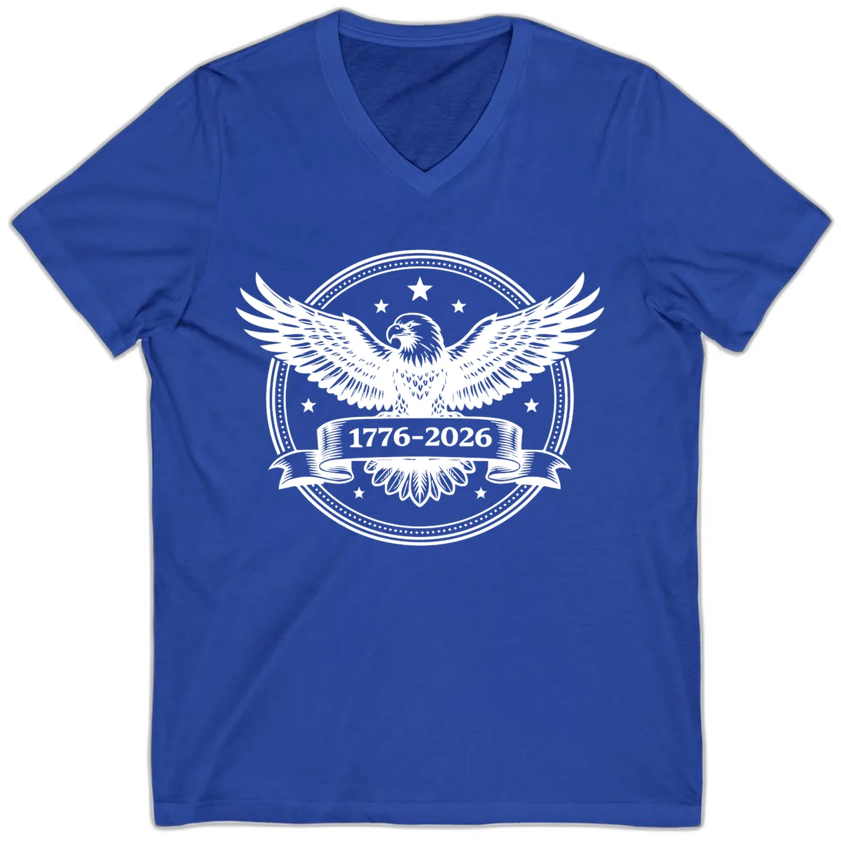 America's 250th Anniversary Eagle V-Neck in True Royal