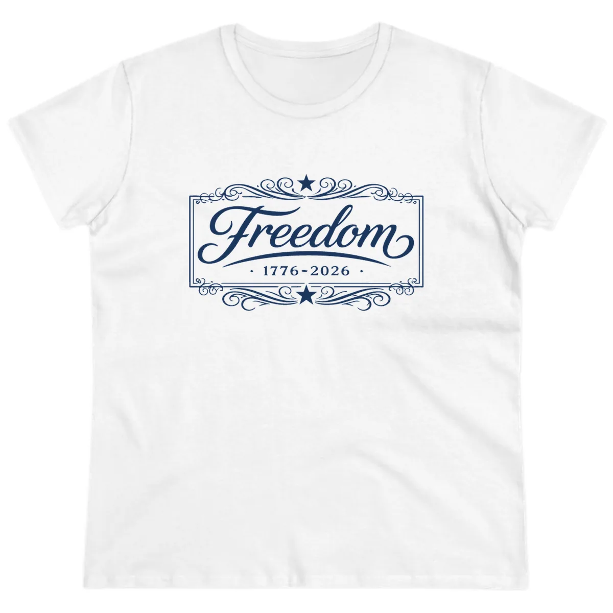 Freedom 250th Anniversary Ladies Tee in White