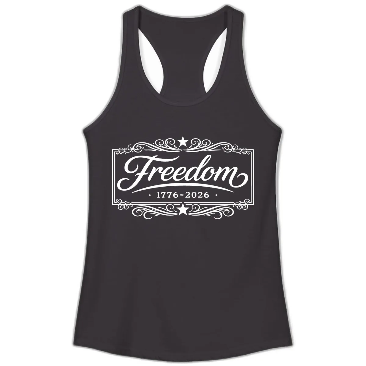 Freedom 250th Anniversary Ladies Tank in Black