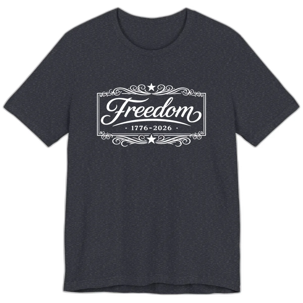 Freedom 250th Anniversary Premium T-Shirt in Heather Navy