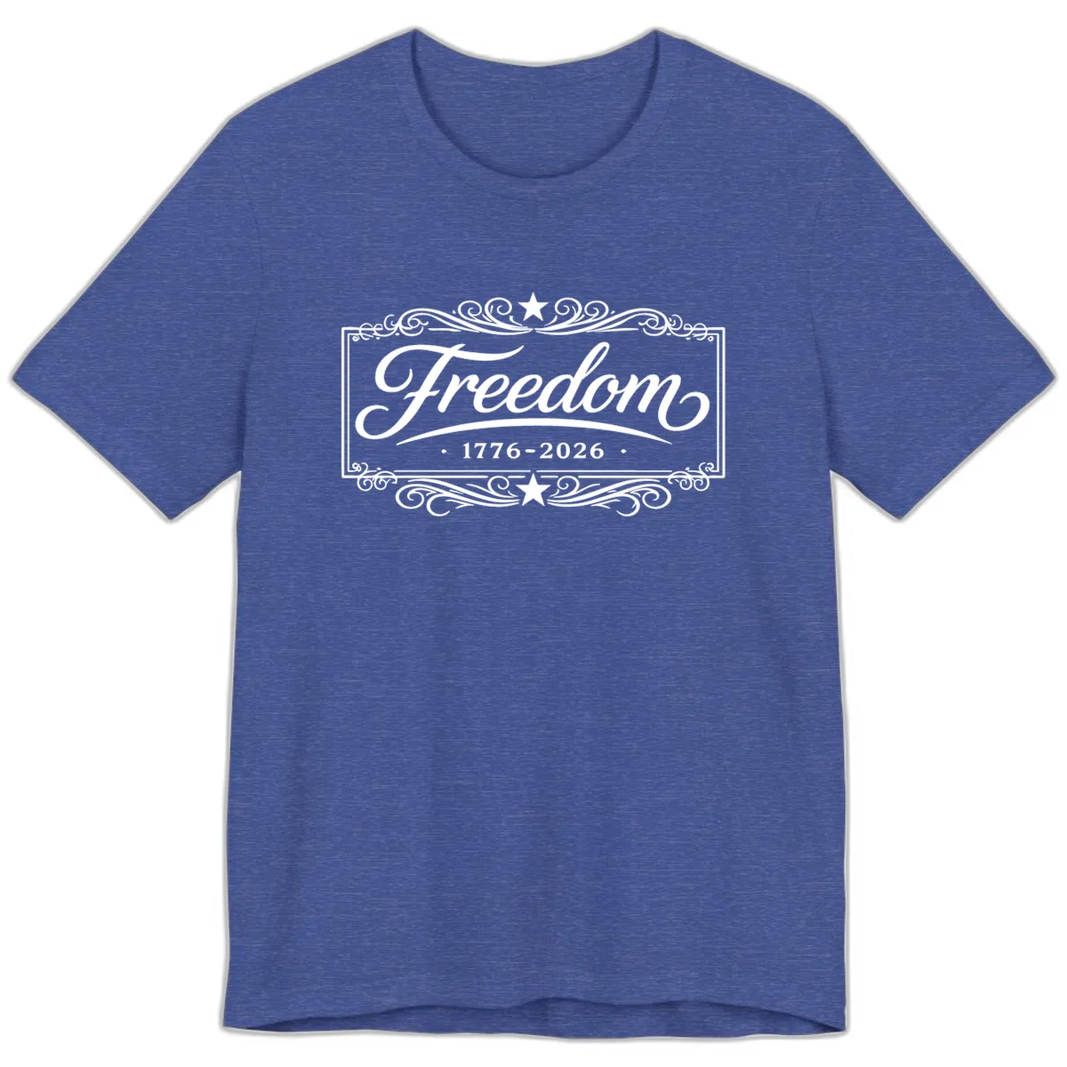 Freedom 250th Anniversary Premium T-Shirt in Heather True Royal