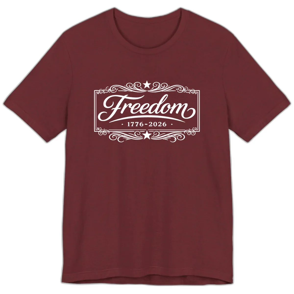 Freedom 250th Anniversary Premium T-Shirt in Heather Cardinal