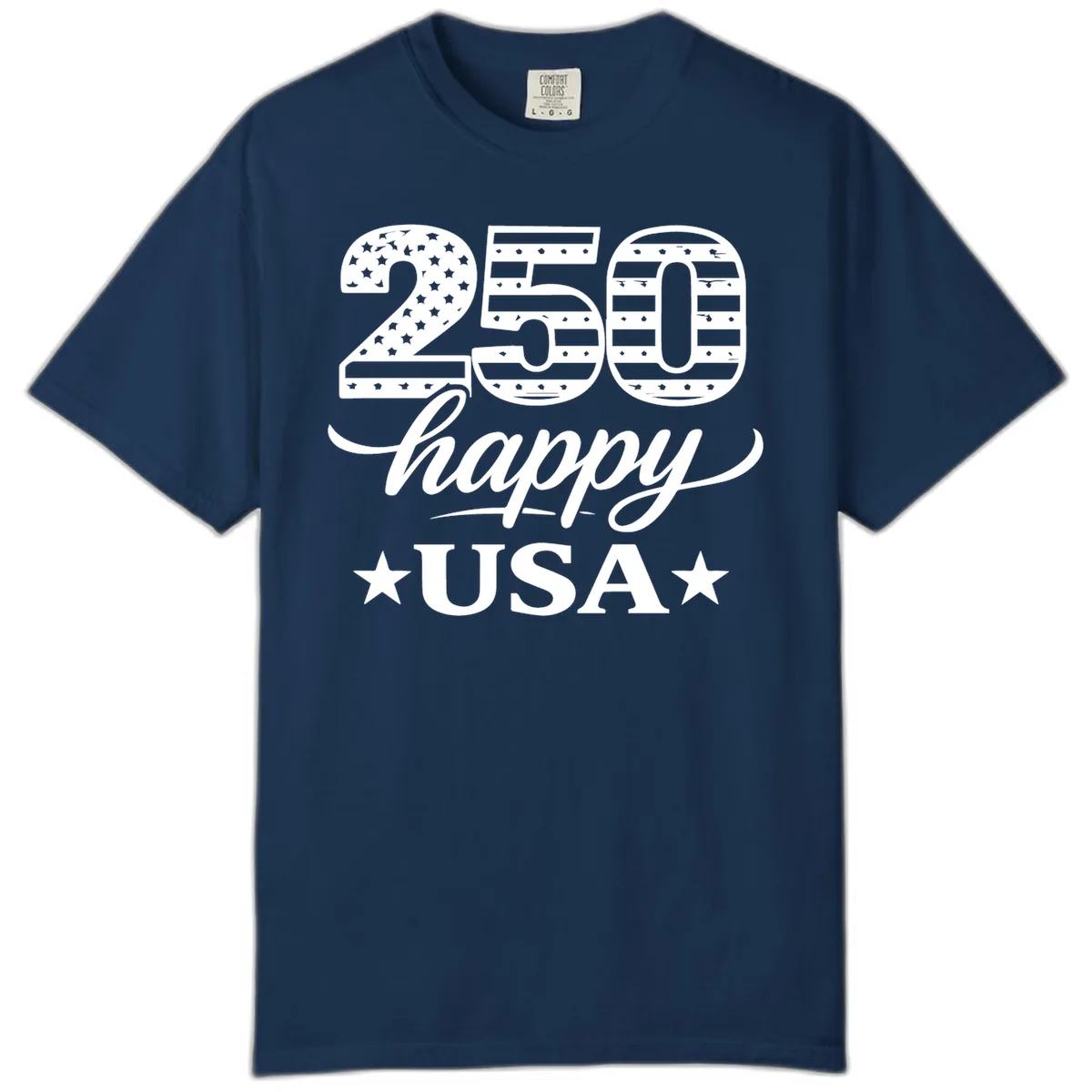 America's 250th Happy USA Celebration Comfort Color in Navy