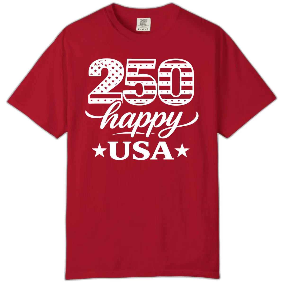 America's 250th Happy USA Celebration Comfort Color in Red