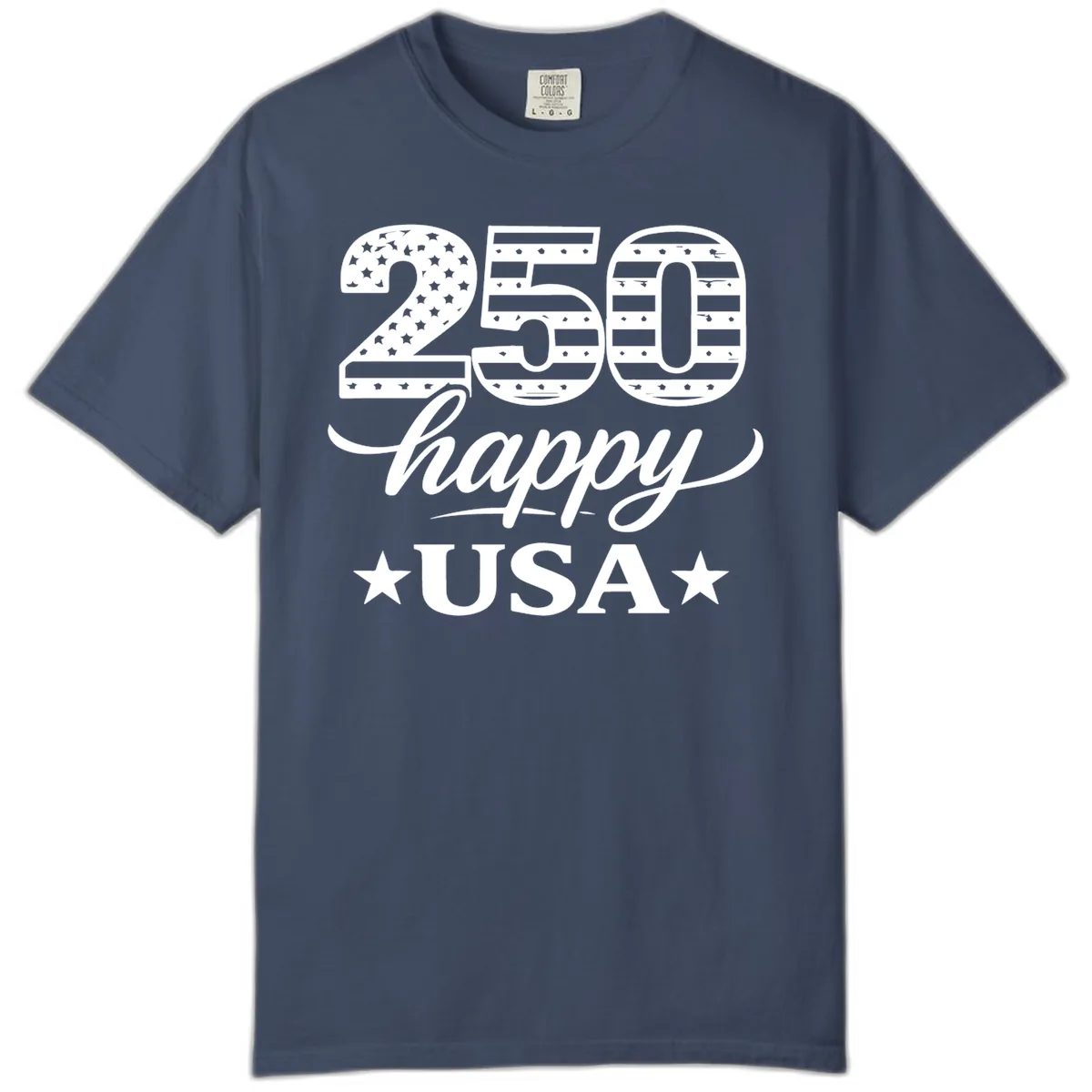 America's 250th Happy USA Celebration Comfort Color in Midnight