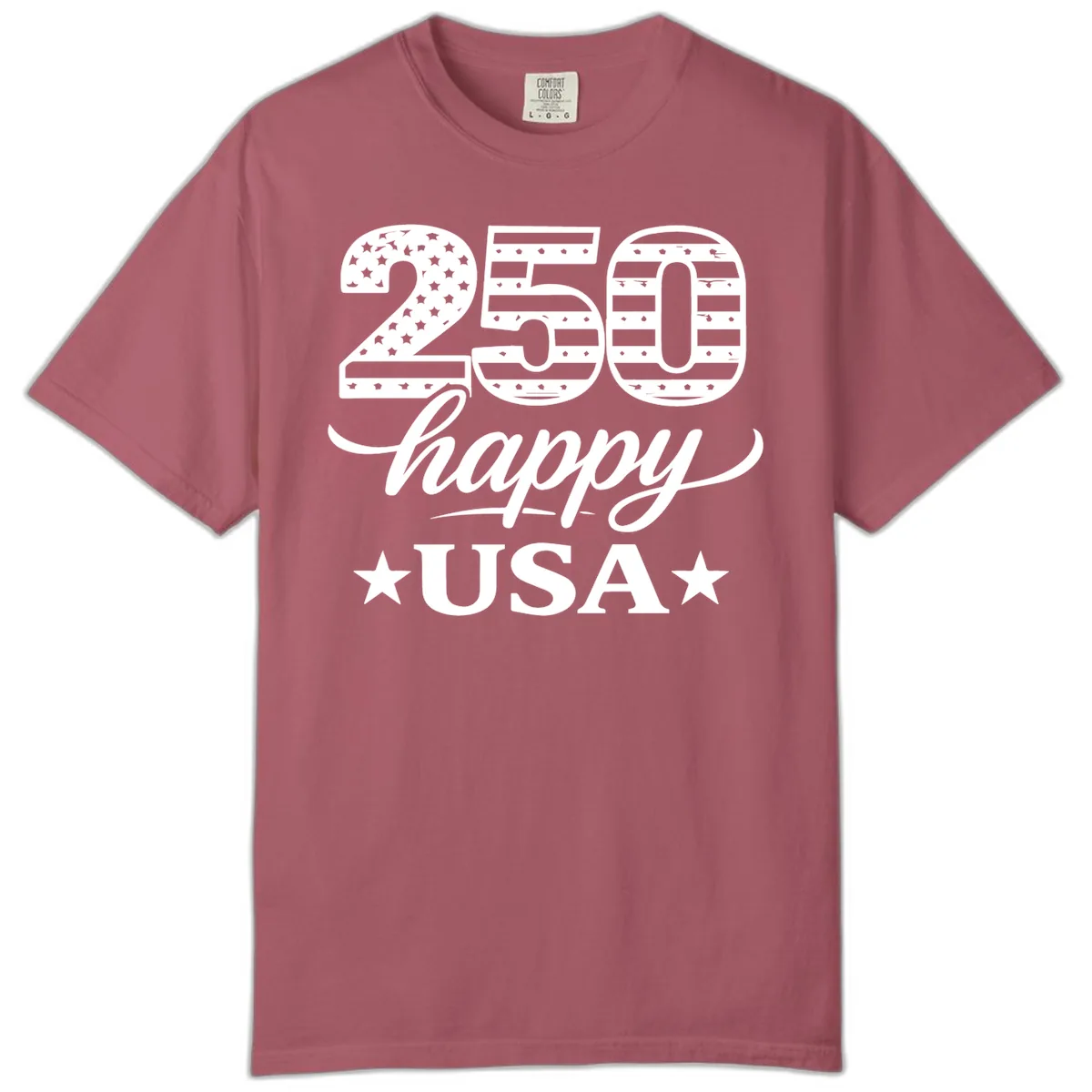 America's 250th Happy USA Celebration Comfort Color in Crimson